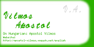 vilmos apostol business card